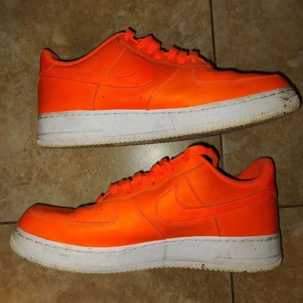 Men's Nike Air Force 1 Low ‘07 LV8 Just Do It Orange Sneakers Sz 12 # BQ5360-800